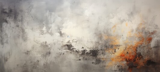 Dynamic Grey Abstract Painting - obrazy, fototapety, plakaty