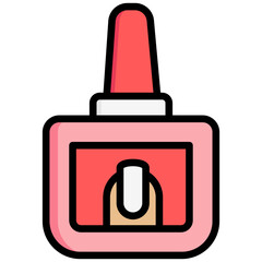 Obraz premium nail polish lineal multi color icon, for woman beauty theme.