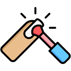 nail polish lineal multi color icon, for woman beauty theme.