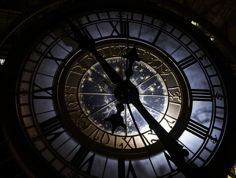 Clock on tower