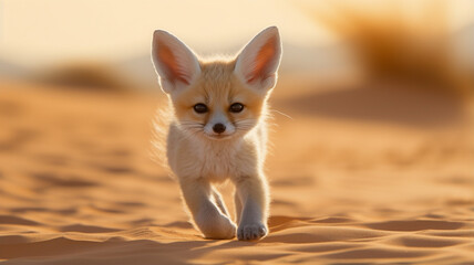 portrait of fox in the desert