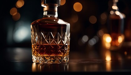 Whiskey drink, alcohol at the bar