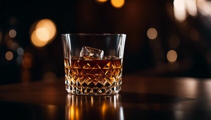Whiskey drink, alcohol at the bar