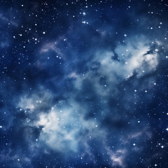 Obraz na płótnie Canvas Starry cosmic sky. Space background created with Generative Ai technology
