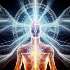 energy flowing through the human body. ai generative