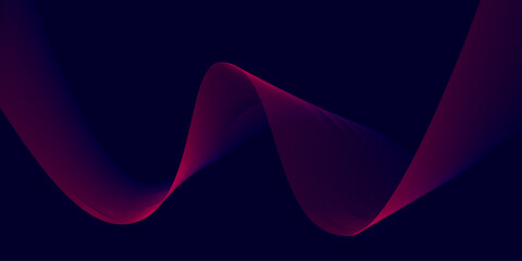 Creative gradient wave texture or background. Curved style smooth lines created by bend tool. Abstract isolated design or DNA. Vector illustration.