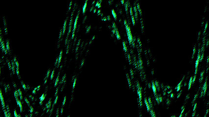 Glitch wavy distorted texture background. Modern effect of damaged screen made of blocks. Backdrop for game screens, web-sites, designs, banners and business. 3d rendering.