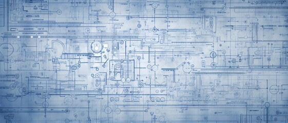 Fototapeta premium Blueprint Drafting texture background,a blueprint-inspired paper texture, can be used for printed materials like brochures, flyers, business cards.