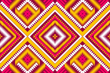 Seamless design pattern, traditional geometric pattern. brown orange yellow white vector illustration design, abstract fabric pattern, aztec style for textiles, wallpaper