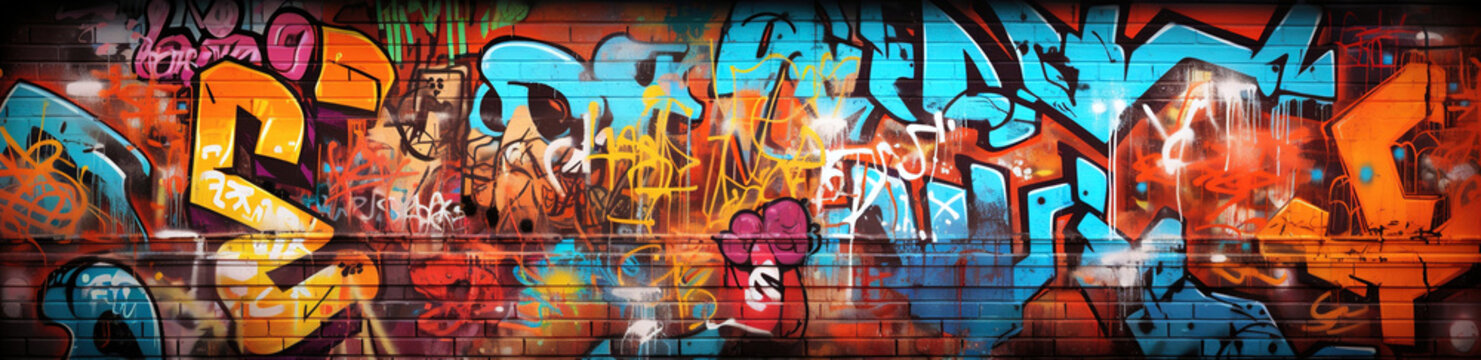 Colorful Urban Graffiti Art on Wall © Dieter Holstein