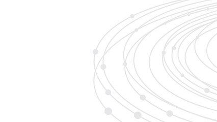 Technology abstract background. Abstract geometric background. Connected circles. Network of circles.