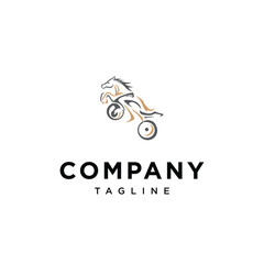 Obraz premium Horse motor cycle logo icon vector template.eps