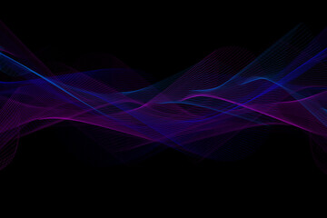 Abstract colorful lines background with blue and purple wave design
