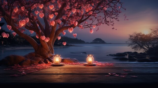 Happy Valentine's Day. Celebrating love: valentine romance, hearts, and sweet moments captured in a whimsical journey of affectionate connection.