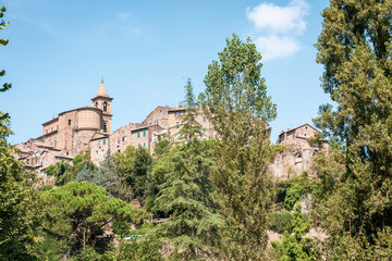 Fototapeta na wymiar a view of Vetralla old town, province of Viterbo, Lazio, Italy