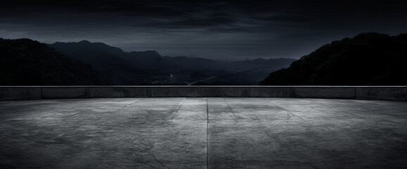 暗いコンクリートのテクスチャー背景。A dark concrete floor texture　Generative AI	