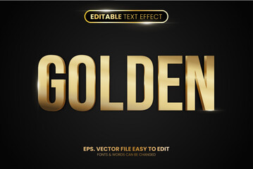 Golden editable text effect