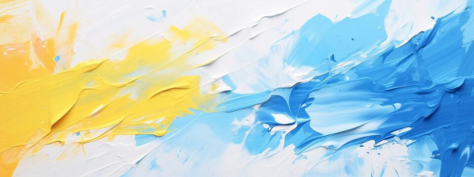 yellow and blue paint background, dreamy watercolor scenes, light blue and light beige, painting