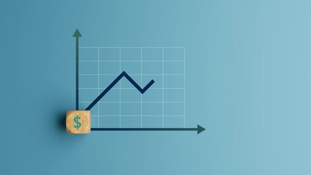 dollar growth. a dice with dollar symbol showing rise in dollar value - Powered by Adobe