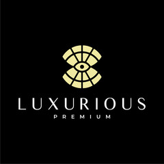 abstract eye hipster vintage logo vector icon illustration