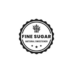 Fine sugar label or fine sugar stamp vector isolated. Best Fine sugar label for apps, websites, print design, element design, and more about natural sweetener.