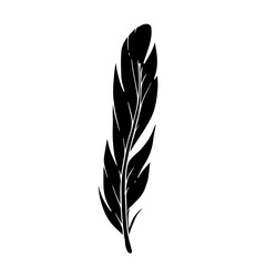 Silhouette, stencil of a bird's wing. Vector graphics.