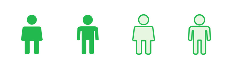 Man icon set. male icon vector. human symbol