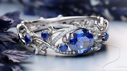 Imagine a retreat where sapphire and silver intertwine to create a symphony of elegance.