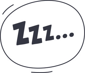 Zzz Sleeping Speech Bubble