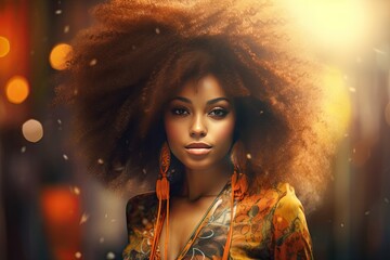 Afro woman portrait