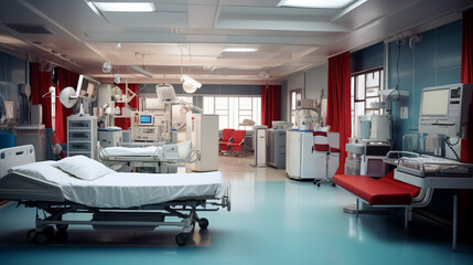 emergency room with modern equipment.