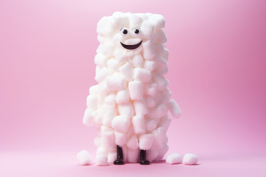 happy marshmallow man character