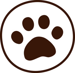 Dog Footprint Lined Sticker