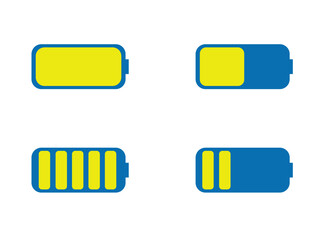 Battery set yellow blue design how much is left