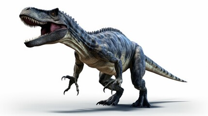 Dinosaur isolated on white background for a palaeontology theme AI generated illustration