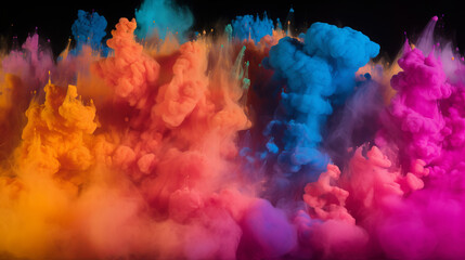 Fototapeta na wymiar colorful smoke background