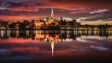 Fototapeta premium Night Ottawa landscape 