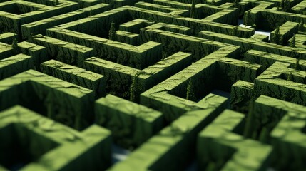 multi-layered hedge maze symbolizing business complexity AI generated illustration