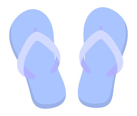 Blue flip flops isolate on a white background.