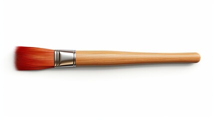 Fototapeta premium 3D style rendering of an artist's paintbrush isolated on white AI generated
