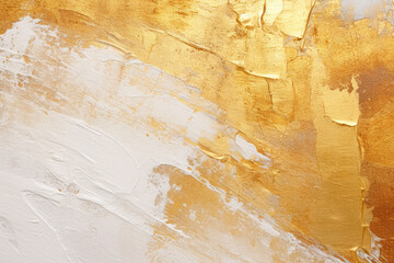 Luxurious Gold Brush Strokes on White - Elegant, Sophisticated Clipart for Premium Design Projects, Generated AI.