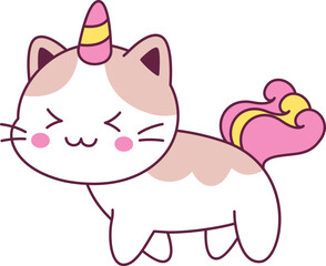 Cat Unicorn Walking