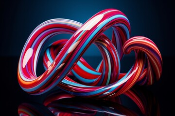Pop art  design of Christmas candy canes  AI generated illustration