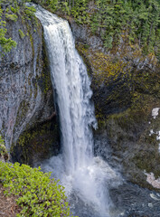The Salt Creek Waterfall tumbles 286 feet in the Willamette National Forest near Oakridge, Oregon, USA