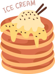 Pancakes With Ice Cream