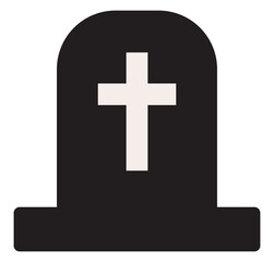 Tombstone silhouette for halloween background