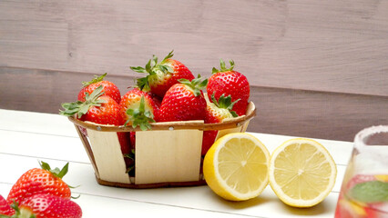 Cold strawberry drink