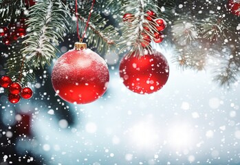 Naklejka na ściany i meble Christmas and new year holidays