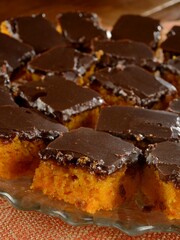 Carrot Cake with chocolate toping