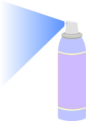 スプレーを出すシンプルなスプレー缶のイラスト